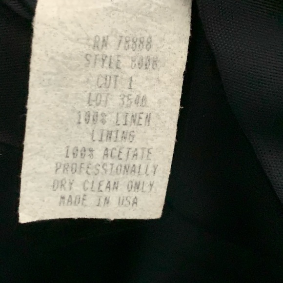 Vintage Santa Fe black linen sheath dress sz 4 button accents - Picture 7 of 7